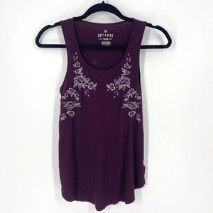 American Eagle | Soft & Sexy Embroidered Tank Top
